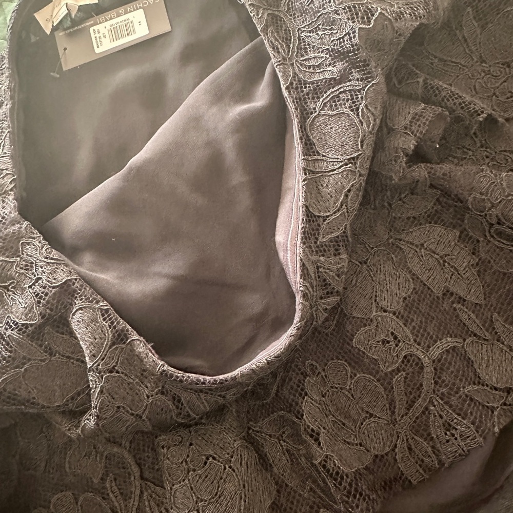 Sachin + Babi Black Tiered Lace Strapless Top - Picture 7 of 7